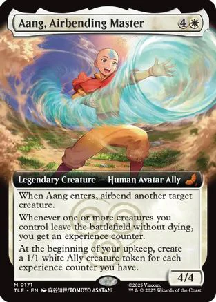Aang, Airbending Master (Extended Art) (TLE-171) - Avatar: The Last Airbender: Eternal-Legal [Mythic]