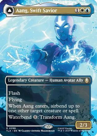 Aang, Swift Savior (0298) (Borderless) (TLA-298) - Avatar: The Last Airbender Foil [Rare]