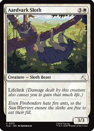 Aardvark Sloth (TLE-212) - Avatar: The Last Airbender: Eternal-Legal [Common]
