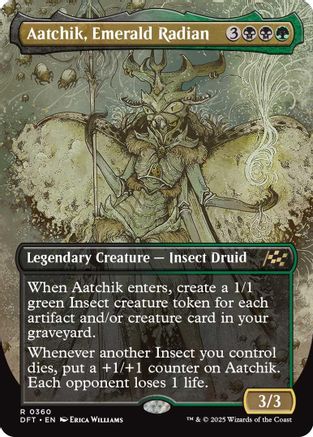 Aatchik, Emerald Radian (Borderless) (DFT-360) - Aetherdrift Foil [Rare]