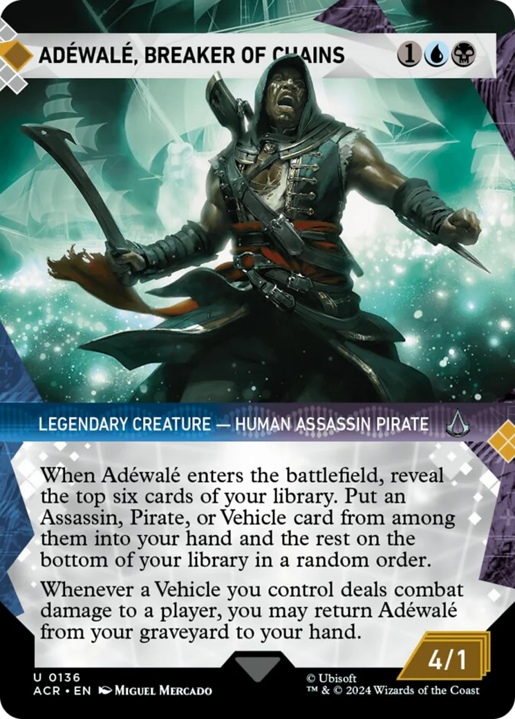 Adéwalé, Breaker of Chains (ACR-136) - Assassin's Creed: (Showcase) (Borderless) [Uncommon]