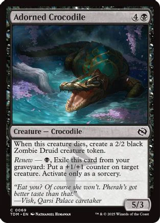 Adorned Crocodile (TDM-069) - Tarkir: Dragonstorm [Common]