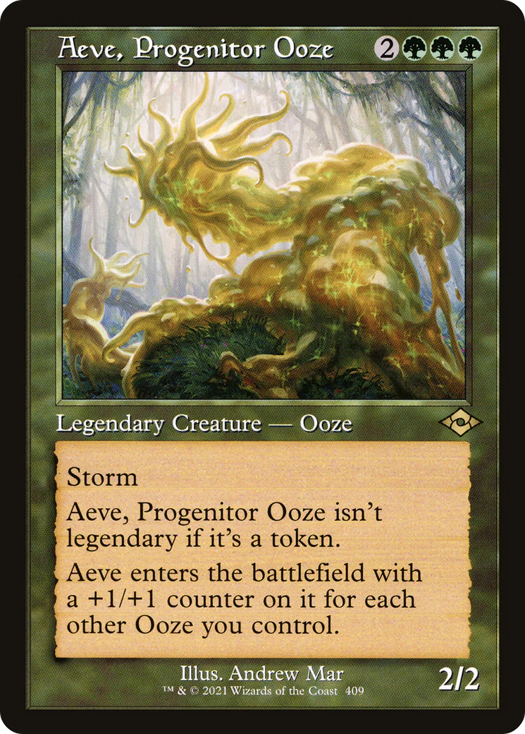 Aeve, Progenitor Ooze (MH2-409) - Modern Horizons 2 Etched Foil [Rare] Retro Frame