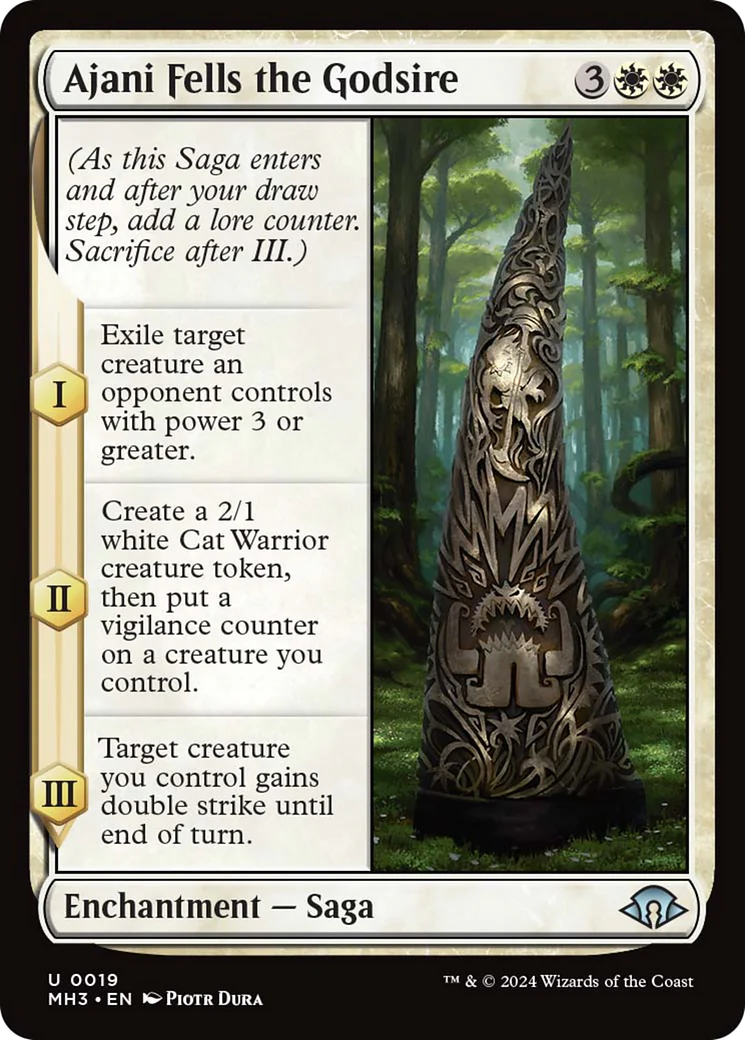 Ajani Fells the Godsire (MH3-019) - Modern Horizons 3 [Uncommon]