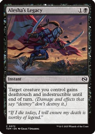 Alesha's Legacy (TDM-072) - Tarkir: Dragonstorm Foil [Common]