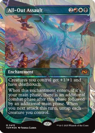 All-Out Assault (Showcase) (Halo Foil) (TDM-415) - Tarkir: Dragonstorm Foil [Mythic]