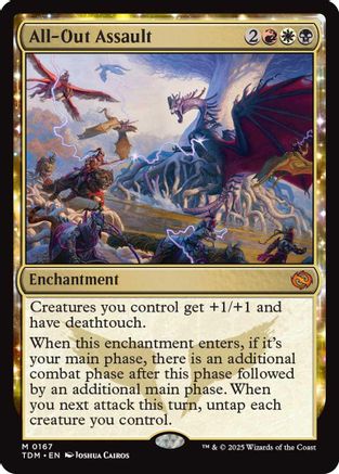All-Out Assault (TDM-167) - Tarkir: Dragonstorm Foil [Mythic]