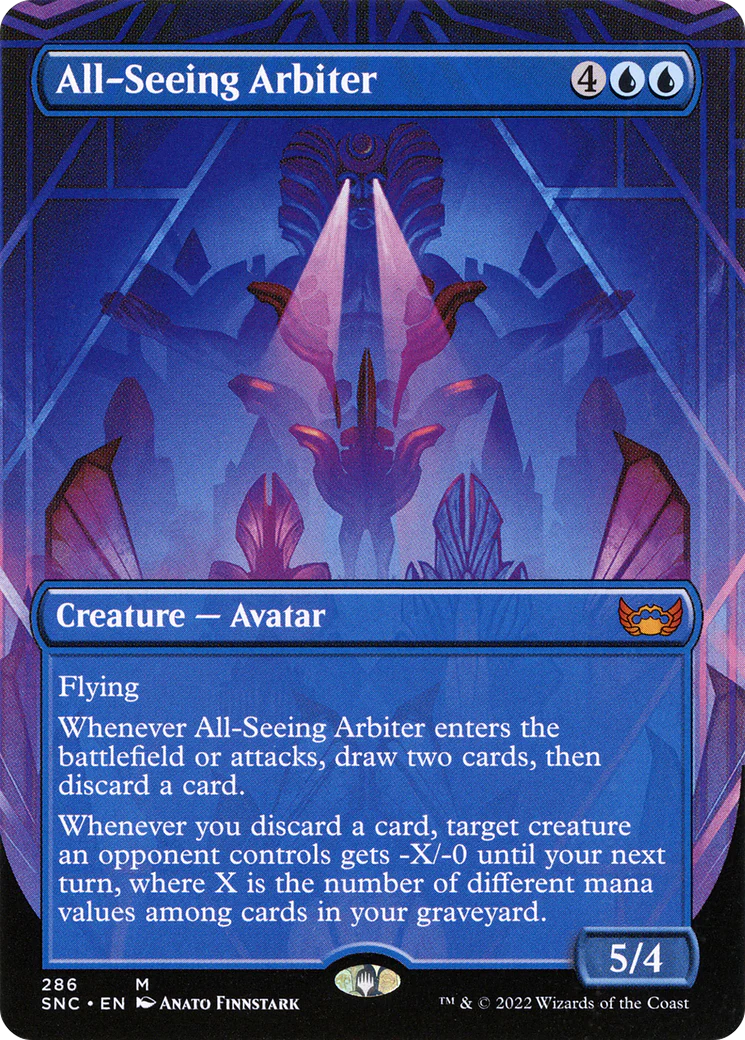 All-Seeing Arbiter (SNC-286) - Streets of New Capenna (Borderless) Foil [Mythic]