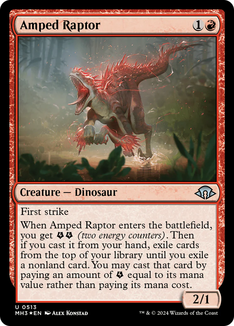 Amped Raptor (MH3-513) - Modern Horizons 3 Foil [Uncommon]