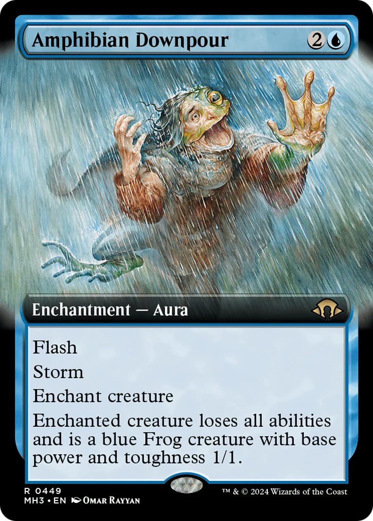 Amphibian Downpour (MH3-449) - Modern Horizons 3: (Extended Art) Foil [Rare]