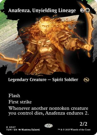 Anafenza, Unyielding Lineage (Borderless) (TDM-327) - Tarkir: Dragonstorm [Rare]