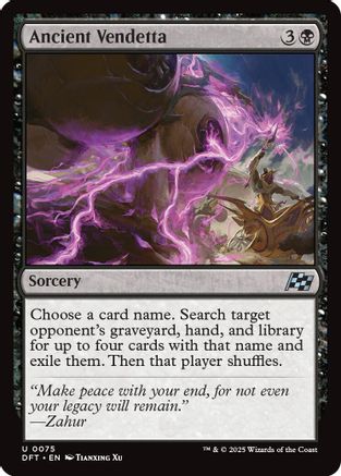 Ancient Vendetta (DFT-075) - Aetherdrift Foil [Uncommon]