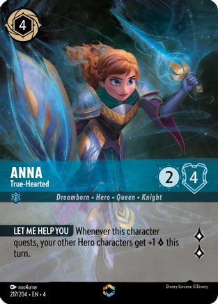 Anna - True-Hearted (Enchanted) (217/204) - Ursulas Return Holofoil [Enchanted]