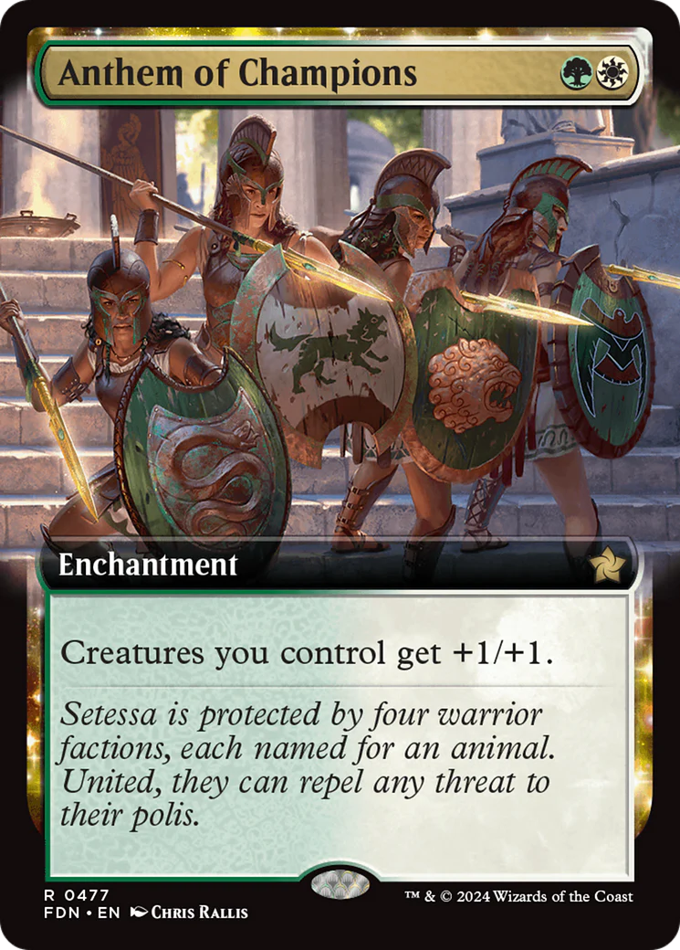 Anthem of Champions (FDN-477) - Foundations: (Extended Art) Foil [Rare]