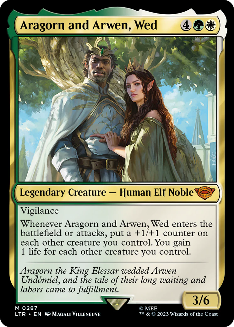 Aragorn and Arwen, Wed (LTR-287) - The Lord of the Rings: Tales of Middle-earth Foil [Mythic]