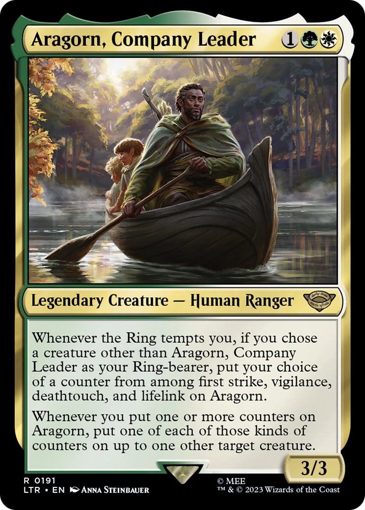 Aragorn, Company Leader (LTR-191) - The Lord of the Rings: Tales of Middle-earth Foil [Rare]