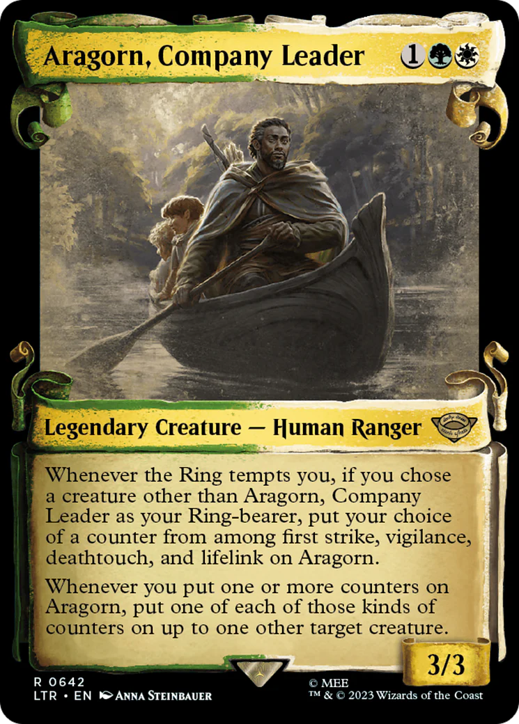 Aragorn, Company Leader (LTR-642) - The Lord of the Rings: Tales of Middle-earth: (Showcase) Scroll [Rare]