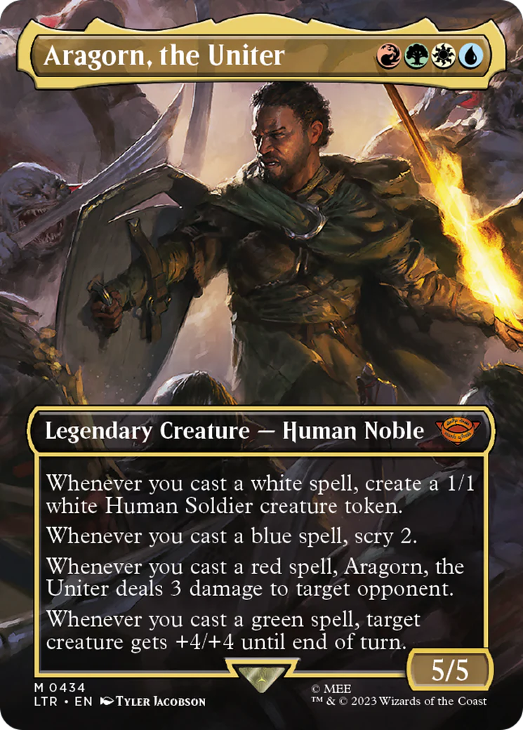 Aragorn, the Uniter (LTR-434) - The Lord of the Rings: Tales of Middle-earth (Borderless) [Mythic]