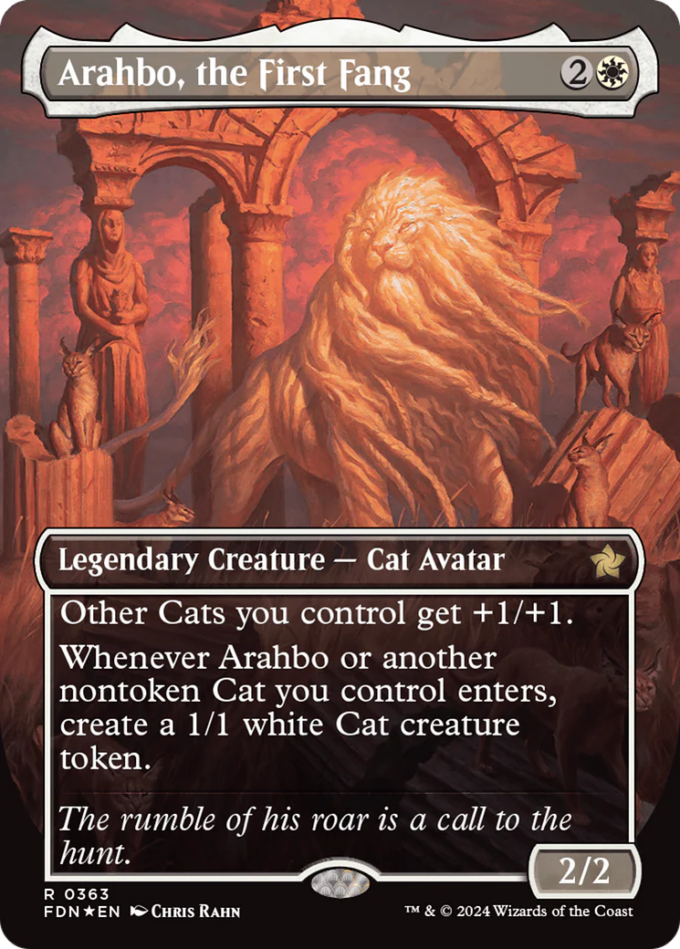 Arahbo, the First Fang (FDN-363) - Foundations (Borderless) Foil [Rare]