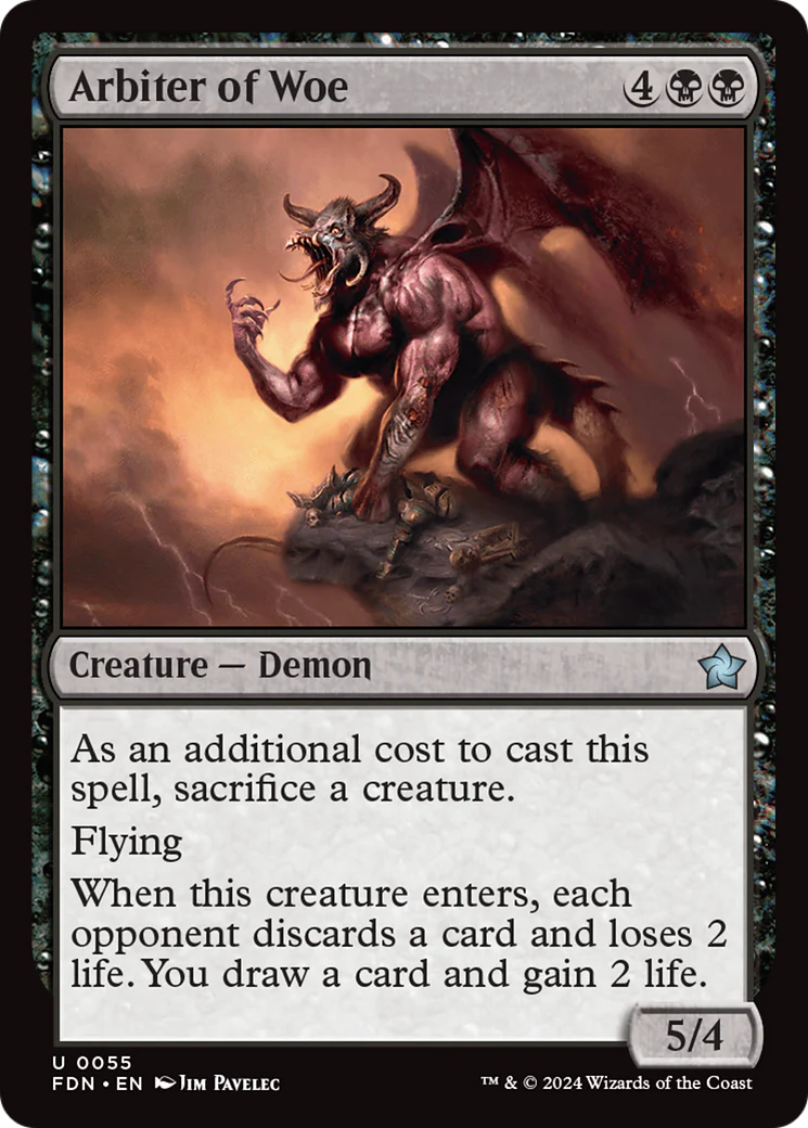 Arbiter of Woe (FDN-055) - Foundations Foil [Uncommon]