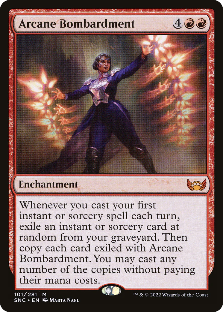 Arcane Bombardment (SNC-101) - Streets of New Capenna [Mythic]