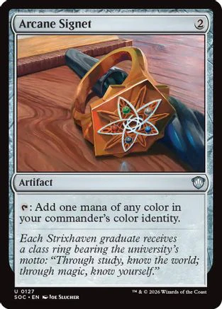 Arcane Signet (SOC-127) - Commander: Secrets of Strixhaven [Uncommon]