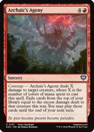 Archaic's Agony (SOS-107) - Secrets of Strixhaven Foil [Uncommon]