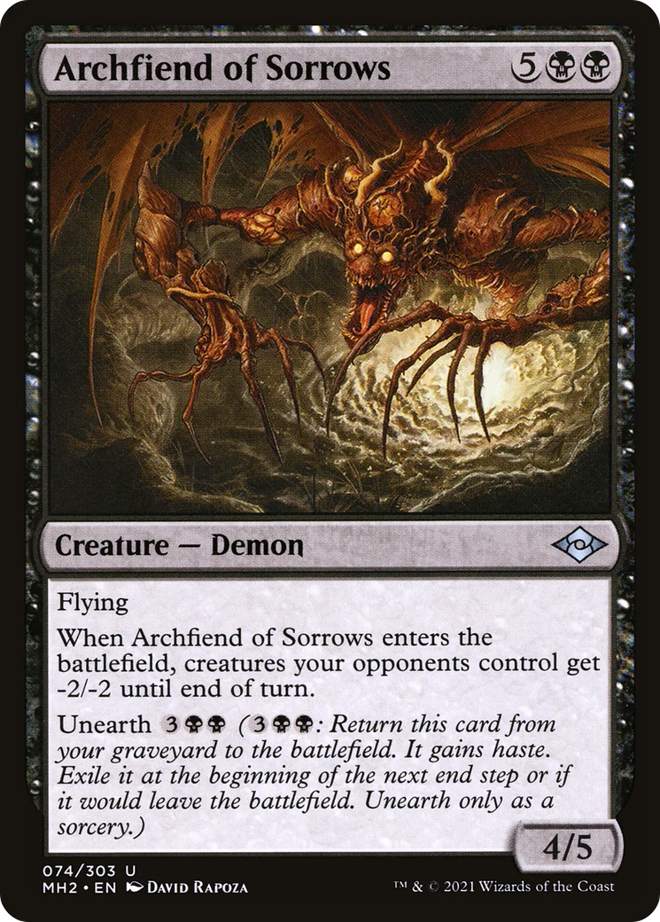Archfiend of Sorrows (MH2-074) - Modern Horizons 2 Foil [Uncommon]