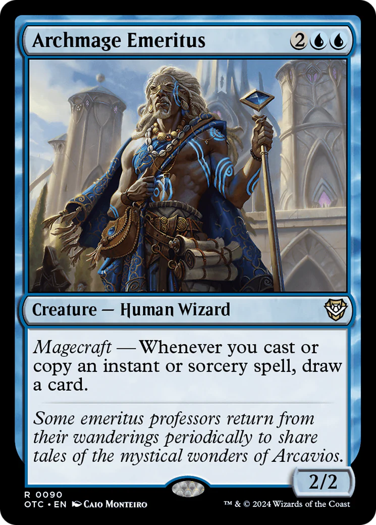 Archmage Emeritus (OTC-090) - Outlaws of Thunder Junction Commander [Rare]