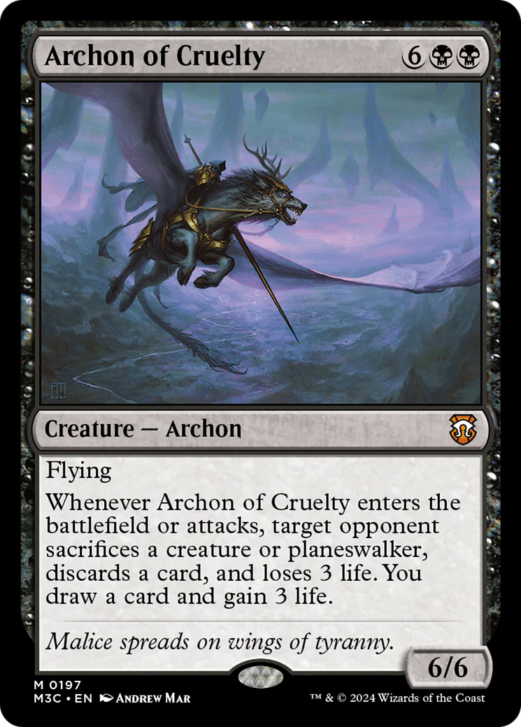 Archon of Cruelty (M3C-197) - Modern Horizons 3 Commander Foil [Mythic]