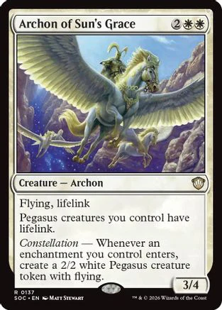 Archon of Sun's Grace (SOC-137) - Commander: Secrets of Strixhaven [Rare]