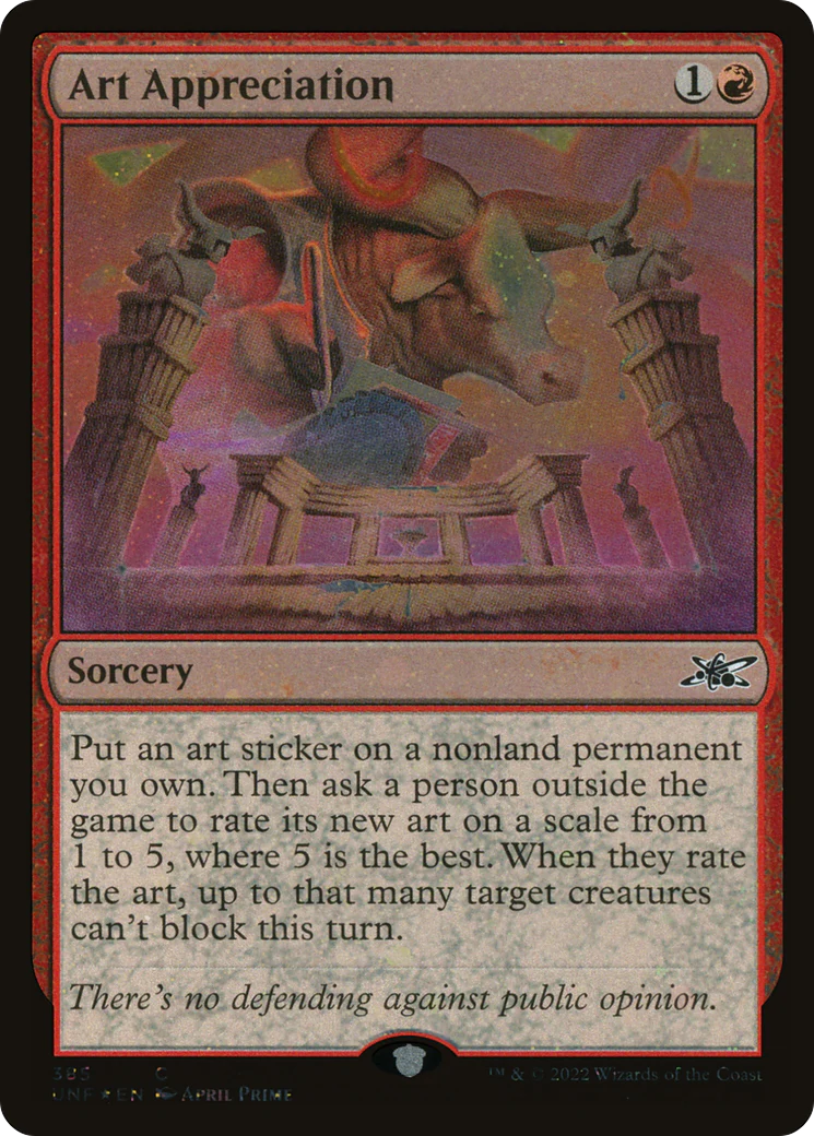 Art Appreciation (UNF-385) - Unfinity Galaxy Foil [Common]