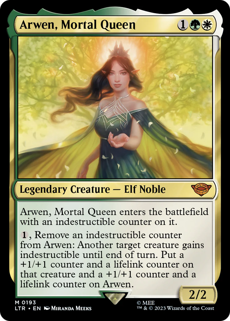 Arwen, Mortal Queen (LTR-193) - The Lord of the Rings: Tales of Middle-earth Foil [Mythic]