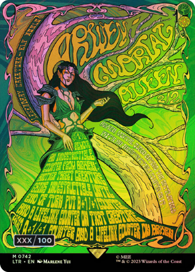 Arwen, Mortal Queen (LTR-742Z) - The Lord of the Rings: Tales of Middle-earth (Borderless) Foil [Mythic]