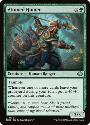 Attuned Hunter (TDM-135) - Tarkir: Dragonstorm [Rare]