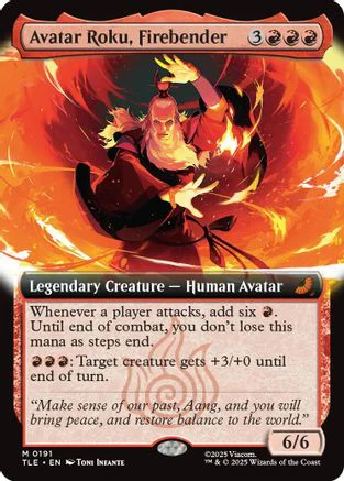 Avatar Roku, Firebender (Extended Art) (TLE-191) - Avatar: The Last Airbender: Eternal-Legal [Mythic]