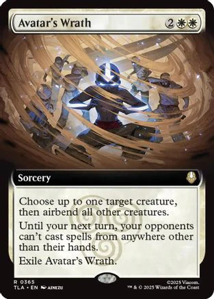 Avatar's Wrath (Extended Art) (TLA-365) - Avatar: The Last Airbender Foil [Rare]