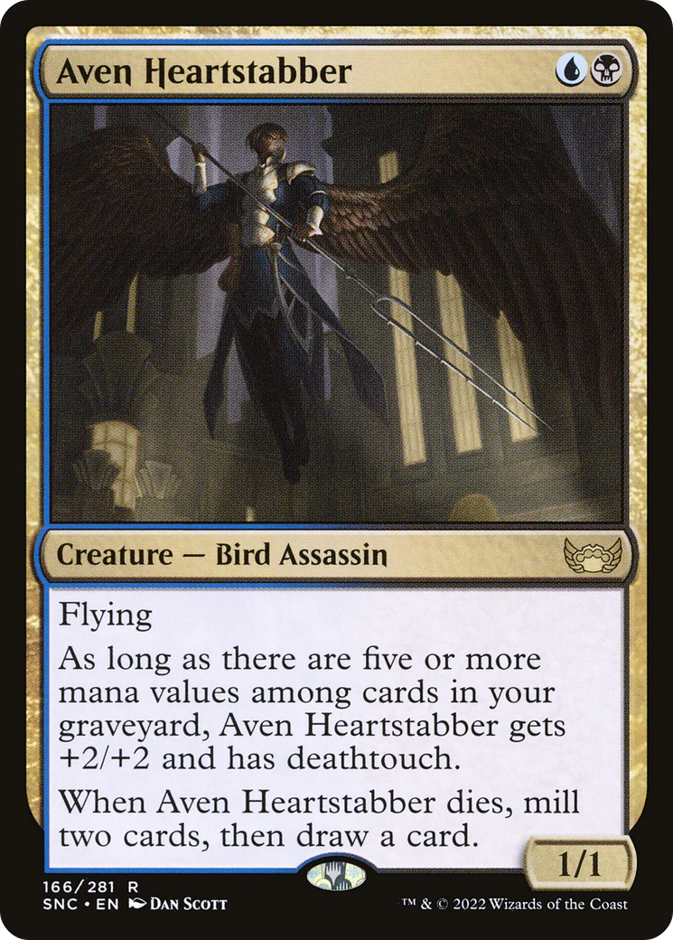 Aven Heartstabber (SNC-166) - Streets of New Capenna Foil [Rare]