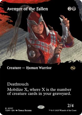 Avenger of the Fallen (Borderless) (TDM-337) - Tarkir: Dragonstorm [Rare]