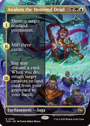 Awaken the Honored Dead (Borderless) (TDM-383) - Tarkir: Dragonstorm [Rare]