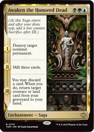 Awaken the Honored Dead (TDM-170) - Tarkir: Dragonstorm Foil [Rare]