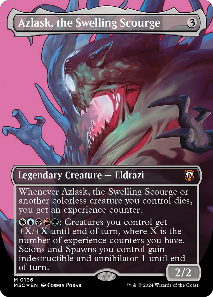 Azlask, the Swelling Scourge (M3C-136) - Modern Horizons 3 Commander (Borderless) Foil [Mythic]
