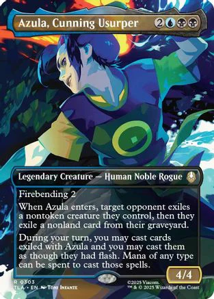 Azula, Cunning Usurper (Borderless) (TLA-303) - Avatar: The Last Airbender Foil [Rare]