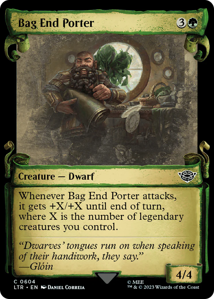 Bag End Porter (LTR-604) - The Lord of the Rings: Tales of Middle-earth: (Showcase) Scroll [Common]