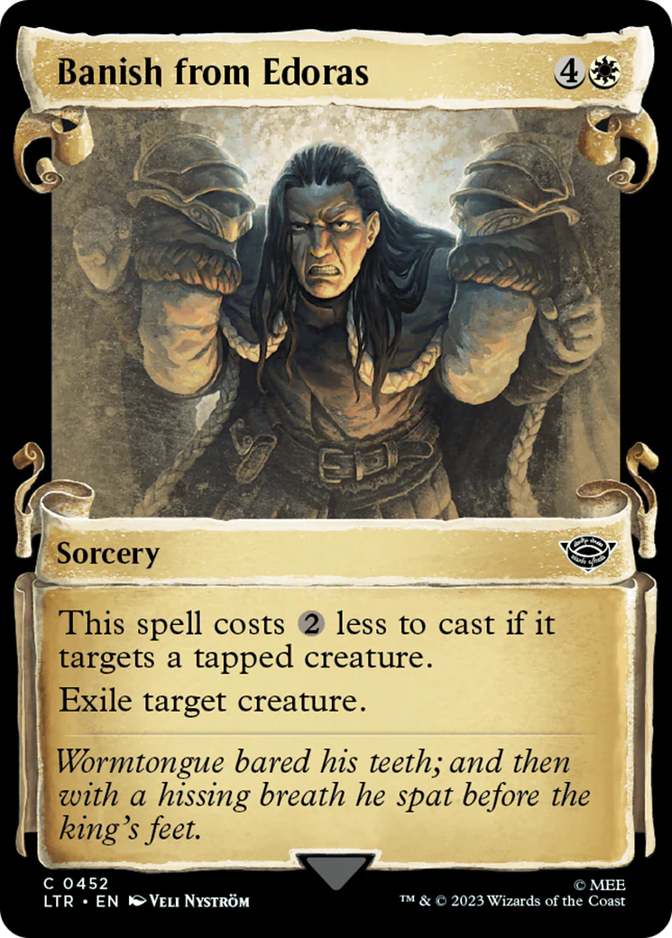 Banish from Edoras (LTR-452) - The Lord of the Rings: Tales of Middle-earth: (Showcase) Scroll Foil [Common]