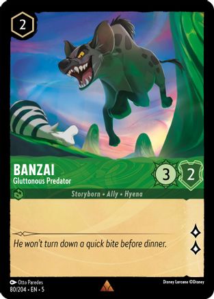 Banzai - Gluttonous Predator (80/204) - Shimmering Skies Cold Foil [Rare]