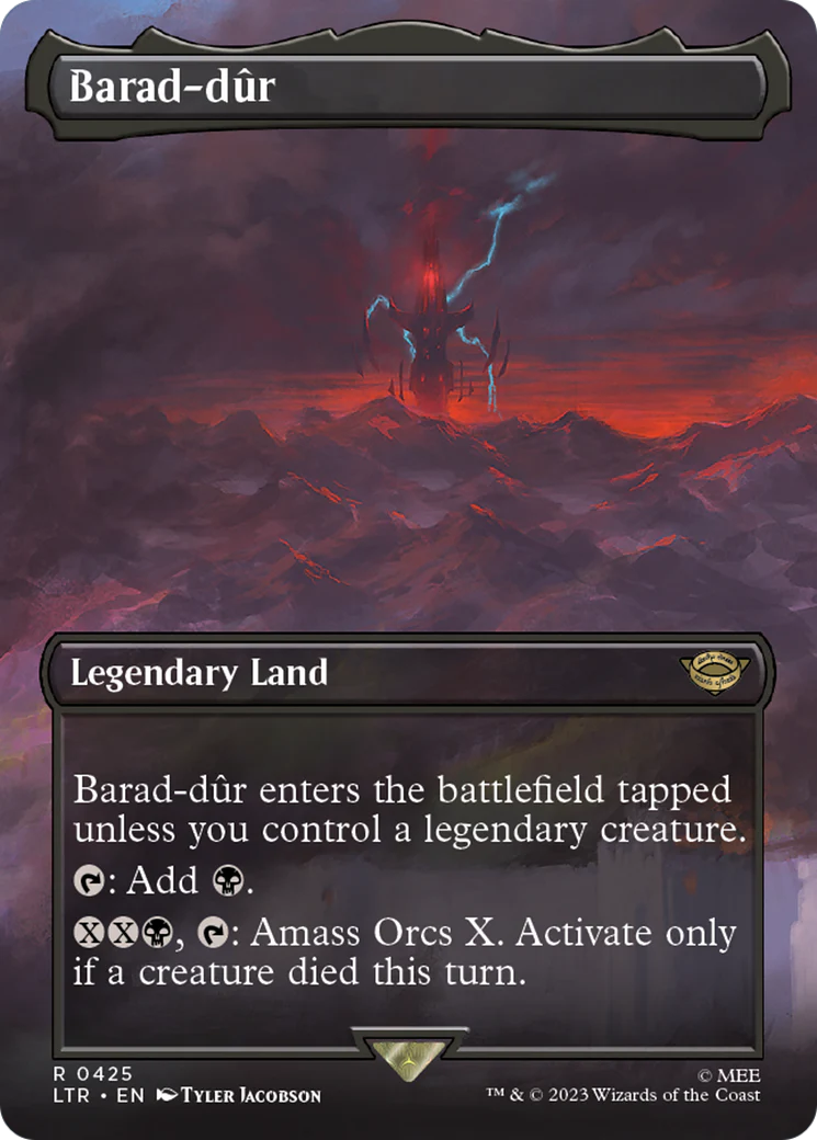 Barad-dûr (LTR-425) - The Lord of the Rings: Tales of Middle-earth (Borderless) Foil [Rare]