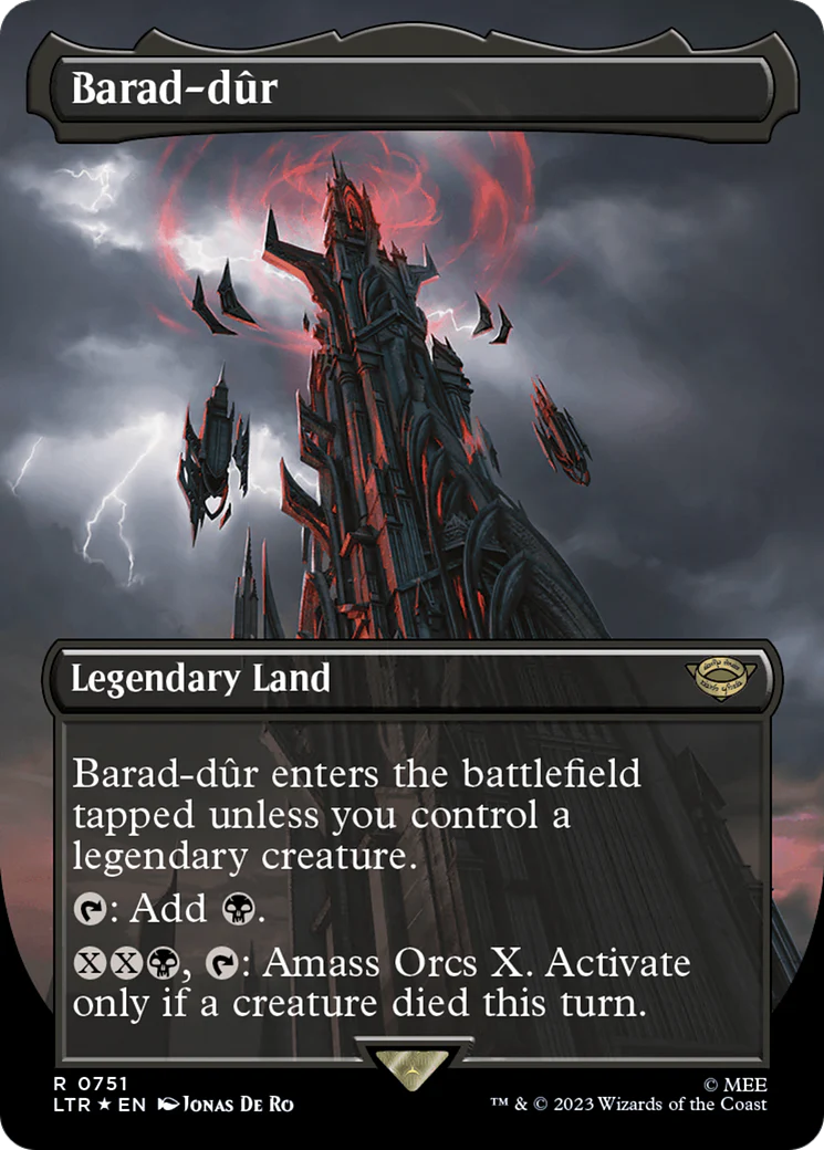 Barad-dûr (LTR-751) - The Lord of the Rings: Tales of Middle-earth (Borderless) Surge Foil [Rare]