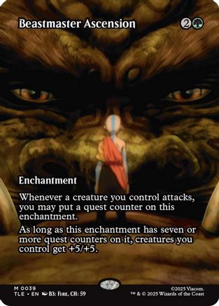 Beastmaster Ascension (Borderless) (TLE-039) - Avatar: The Last Airbender: Eternal-Legal Foil [Mythic]