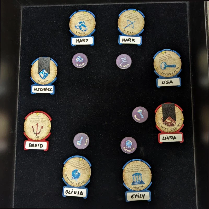 BGExpansions - Blood on the Clocktower: Character Token & Name Tag Trays (23 pieces) - Image 2
